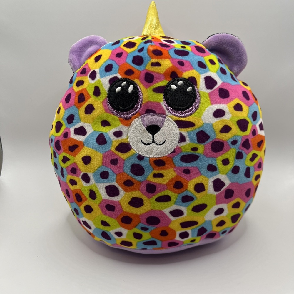 Ty Squish A Boo Giselle Rainbow Plush‎ Cushion Pillow 9"